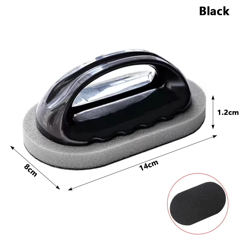 Magic Emery Sponge Brush Wipe Eraser Cleaner Kitchen Bath Rust Strong Decontamination Cleaning Tools with Handle Household Tools