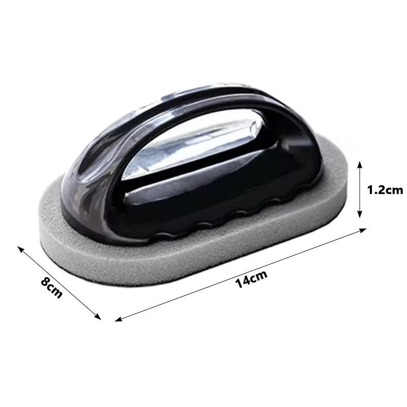 Magic Emery Sponge Brush Wipe Eraser Cleaner Kitchen Bath Rust Strong Decontamination Cleaning Tools with Handle Household Tools